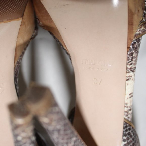 Miu Miu snakeskin print leather shoes - Picture 6 of 9